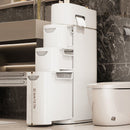 Armário de Armazenamento de Plástico Branco Estilo Clássico com 3/4 Andares e Gavetas, Organizador Multifuncional à Prova d'Água para Banheiro, Cozinha, Sala de Estar - Formato Retangular, Organizadores e Armazenamento para Banheiro, Armazenamento Sob a C