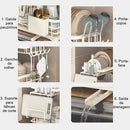 Escorredor de Louça Rack De Cozinha 2 Andares Bege Yesop