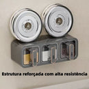 Organizador de Temperos em Acrílico com 6 Divisórias | Impermeável e Antiderrapante