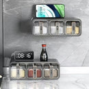 Organizador de Temperos em Acrílico com 6 Divisórias | Impermeável e Antiderrapante