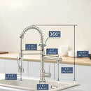 Torneira Pia Cozinha Gourmet Misturador Monocomando Saída Dupla Prata Escovada Yesop