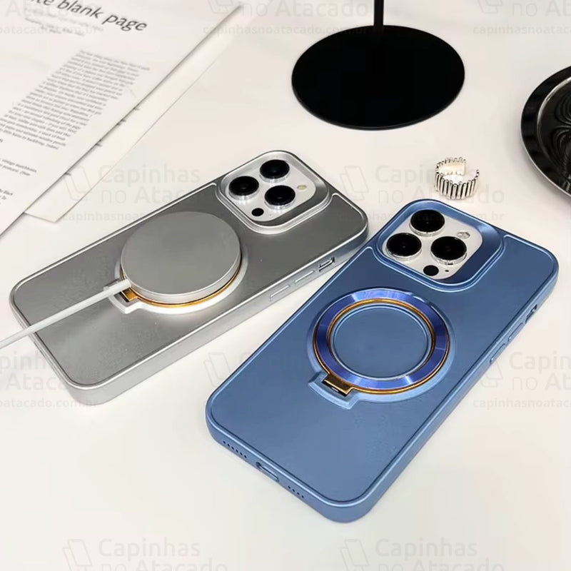 Capinha Metal Ring Premium Magsafe