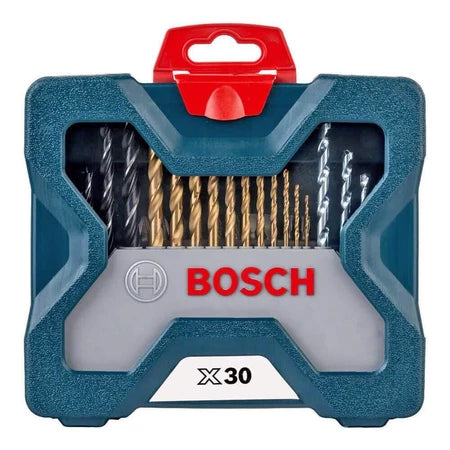 Furadeira Industrial Impacto 3/8 Reversão 450W GSB 450RE + Estojo 30 Peças X-Line BOSCH