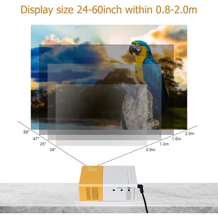 Mini Projetor Portátil Led 1080p 600 Lúmens Hdmi YG300 Envio Imediato