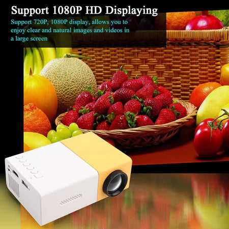 Mini Projetor Portátil Led 1080p 600 Lúmens Hdmi YG300 Envio Imediato
